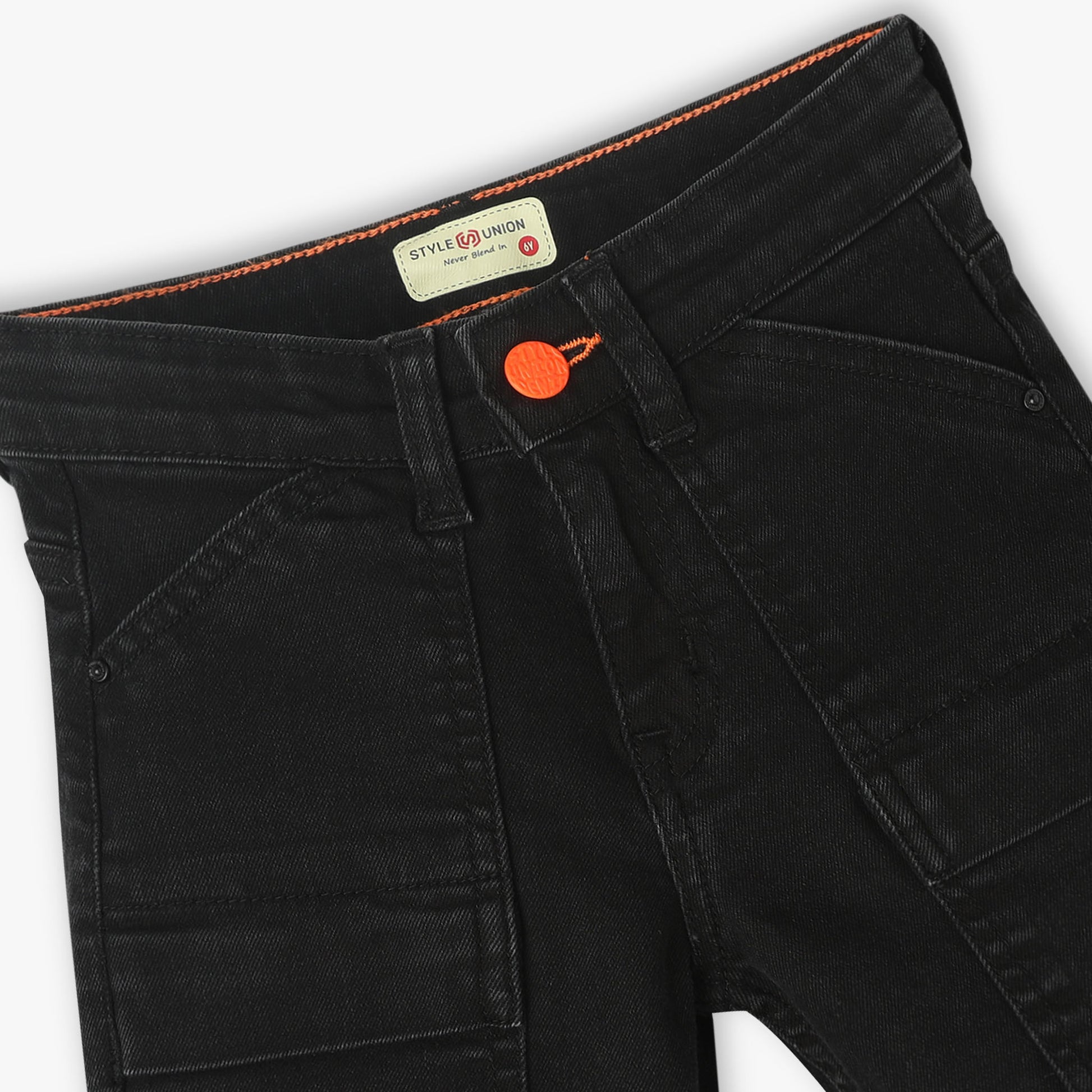 Casual Below Knee Length Stretchable Denim Shorts with Flap Pocket