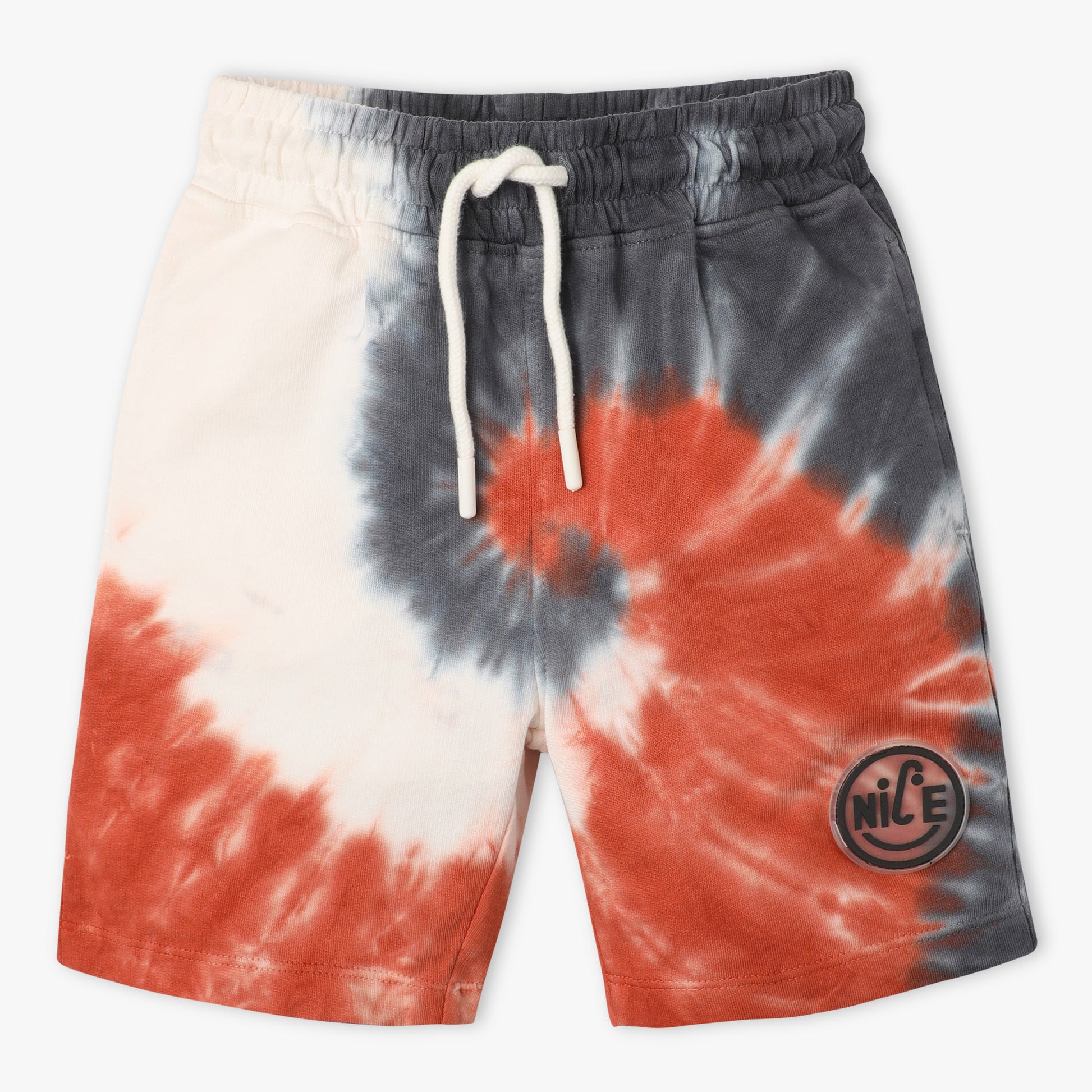 Boys Regular Fit Tie - Dye Knee Length Mid Rise Shorts