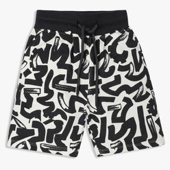 Boys Cotton All Over Print Knee Length Shorts