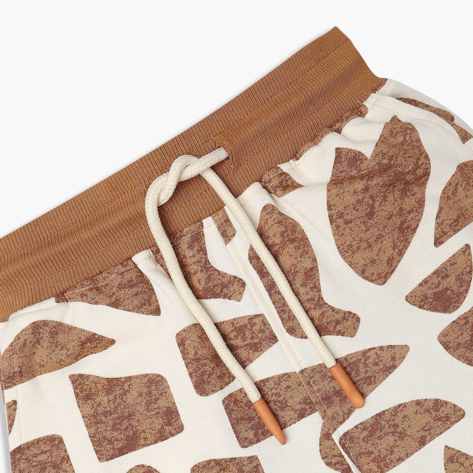 Boys Cotton All Over Print Knee Length Shorts