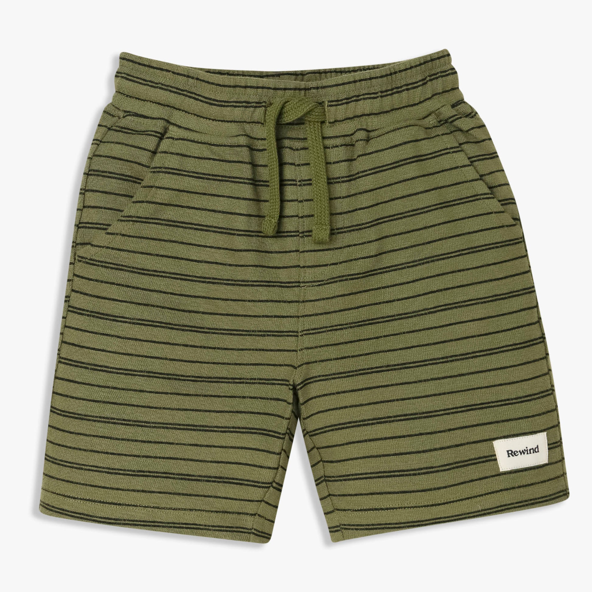 Boys Cotton Striped Knee Length Shorts