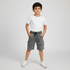 Boys Cotton Solid Casual Double Pocket Shorts