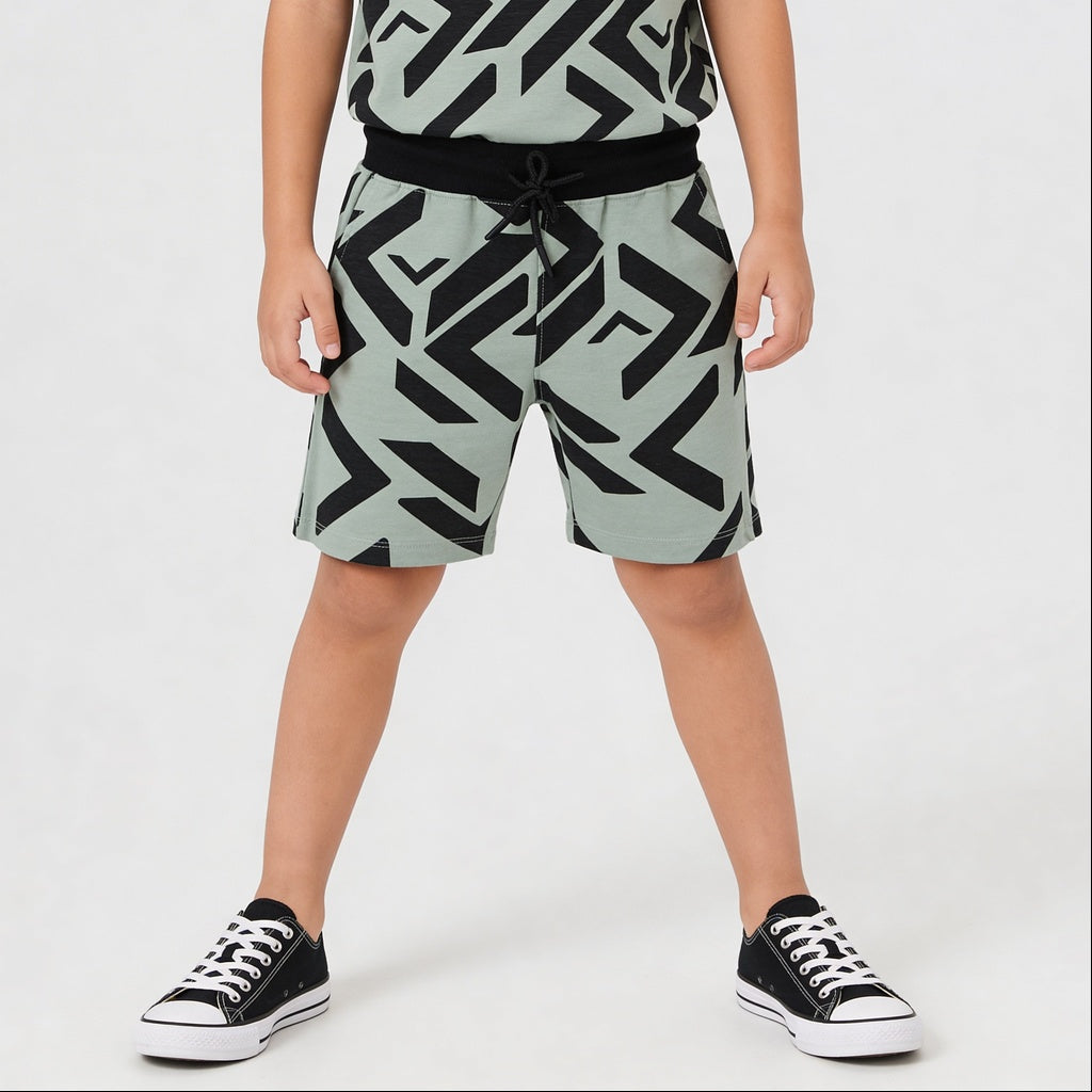 Boys Cotton Future Squad Printed Shorts