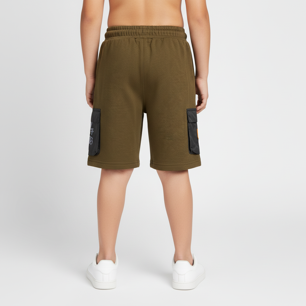 Boys Cut and Sew Street Crew Oversize Shorts
