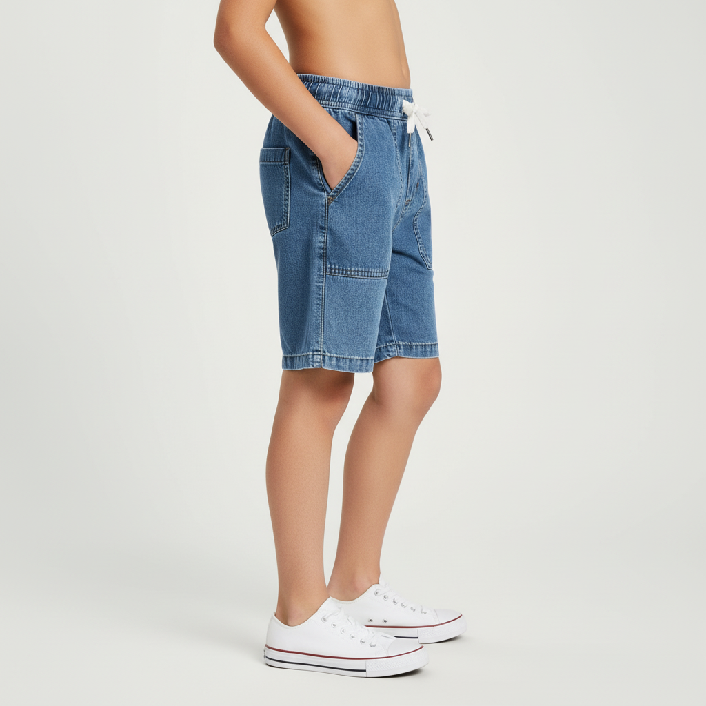 Boys Cotton Solid Core Shorts