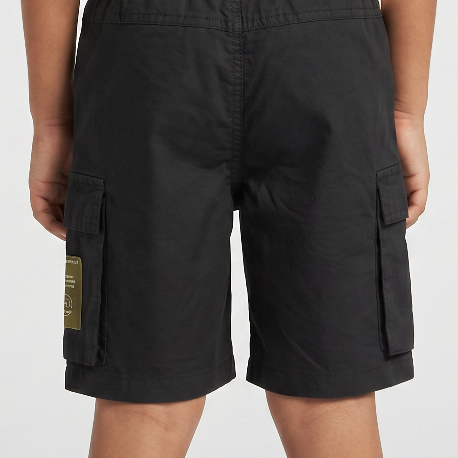 Boys Cotton Solid Mid Rise Shorts