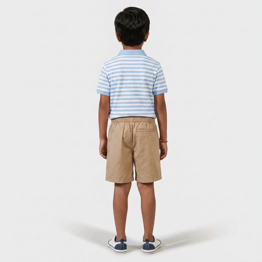 Boys Cotton Solid Pull On Shorts