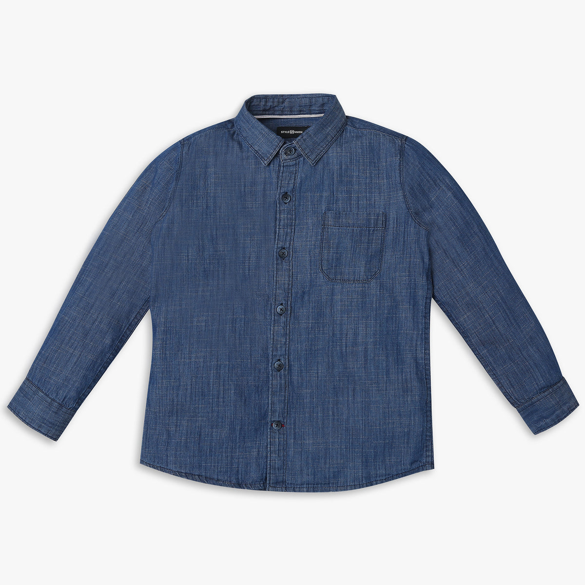 Boys Relaxed Fit Solid Shirt