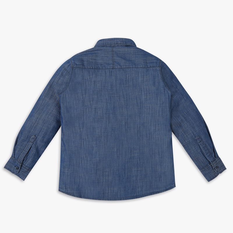 Boys Relaxed Fit Solid Shirt