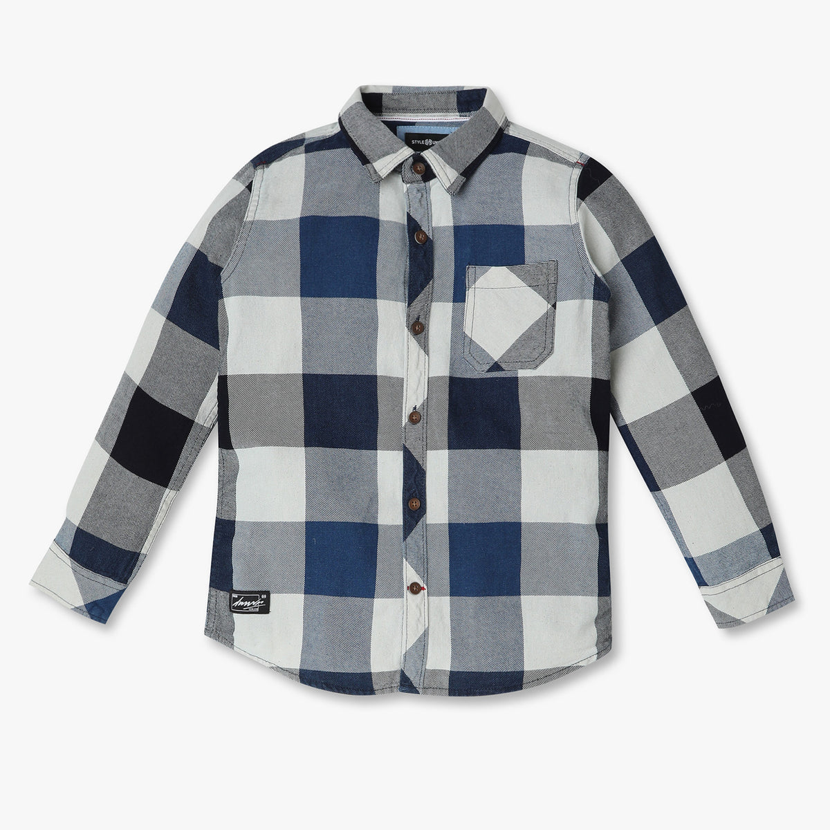 Boys Regular Fit Checkered Shirt