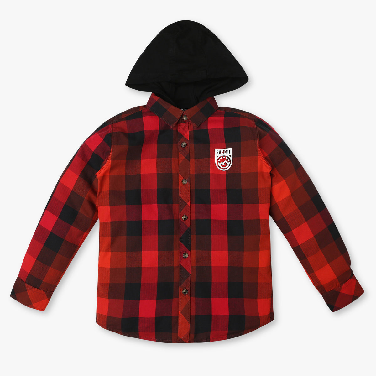 Boys Regular Fit Checkered Shirt