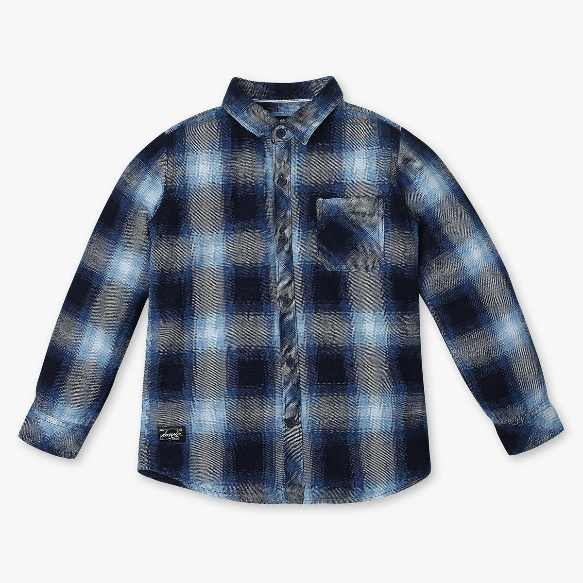 Boys Regular Fit Checkered Shirt