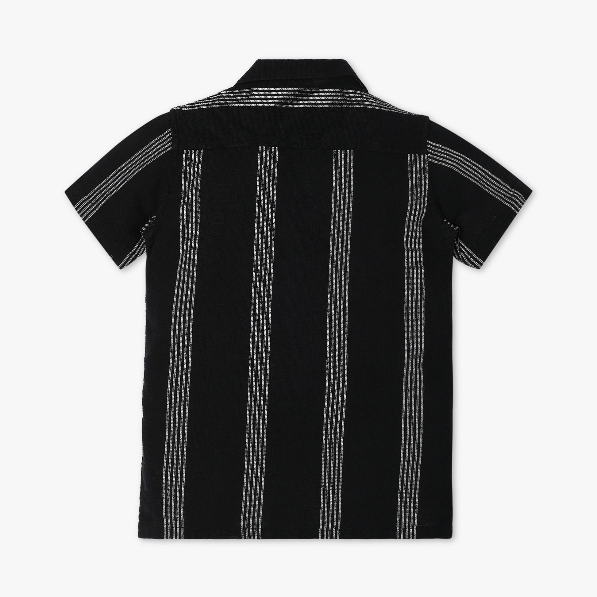 Boys Regular Fit Shirt Collar Striped Shirt