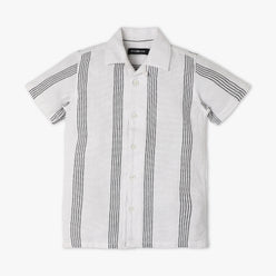 Boys Regular Fit Shirt Collar Striped Shirt