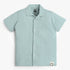 Boys Shirt Collar Half Sleeve Cuban Shirt