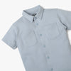 Boys Shirt Collar Half Sleeve Cuban Shirt