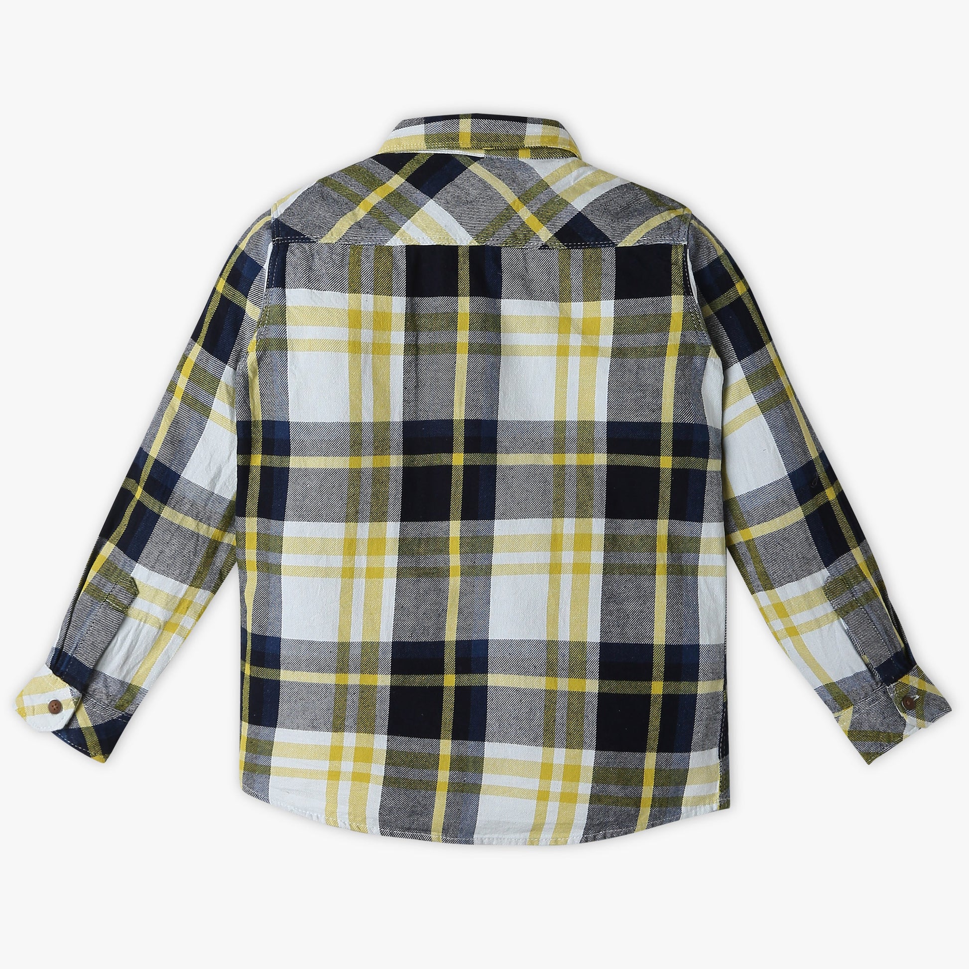 Boys Regular Fit Checkered Shirt Collar Shirt