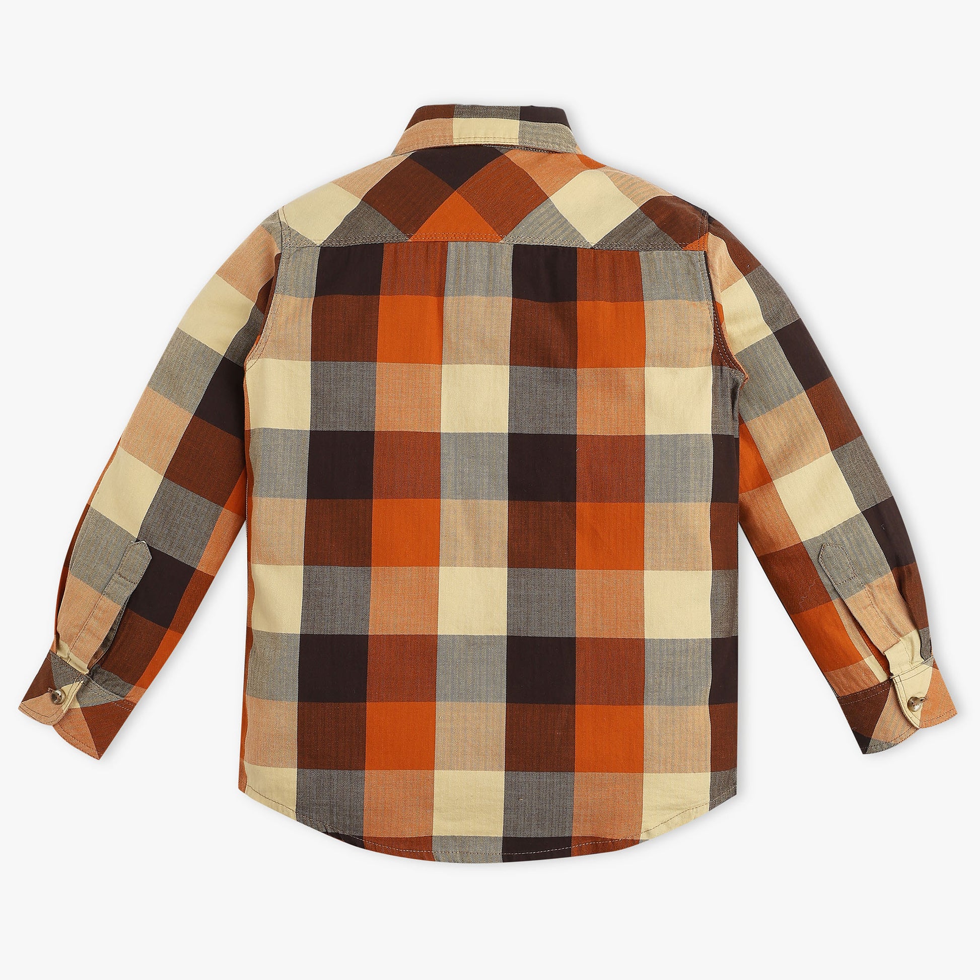 Boys Cotton Checkered Shirt