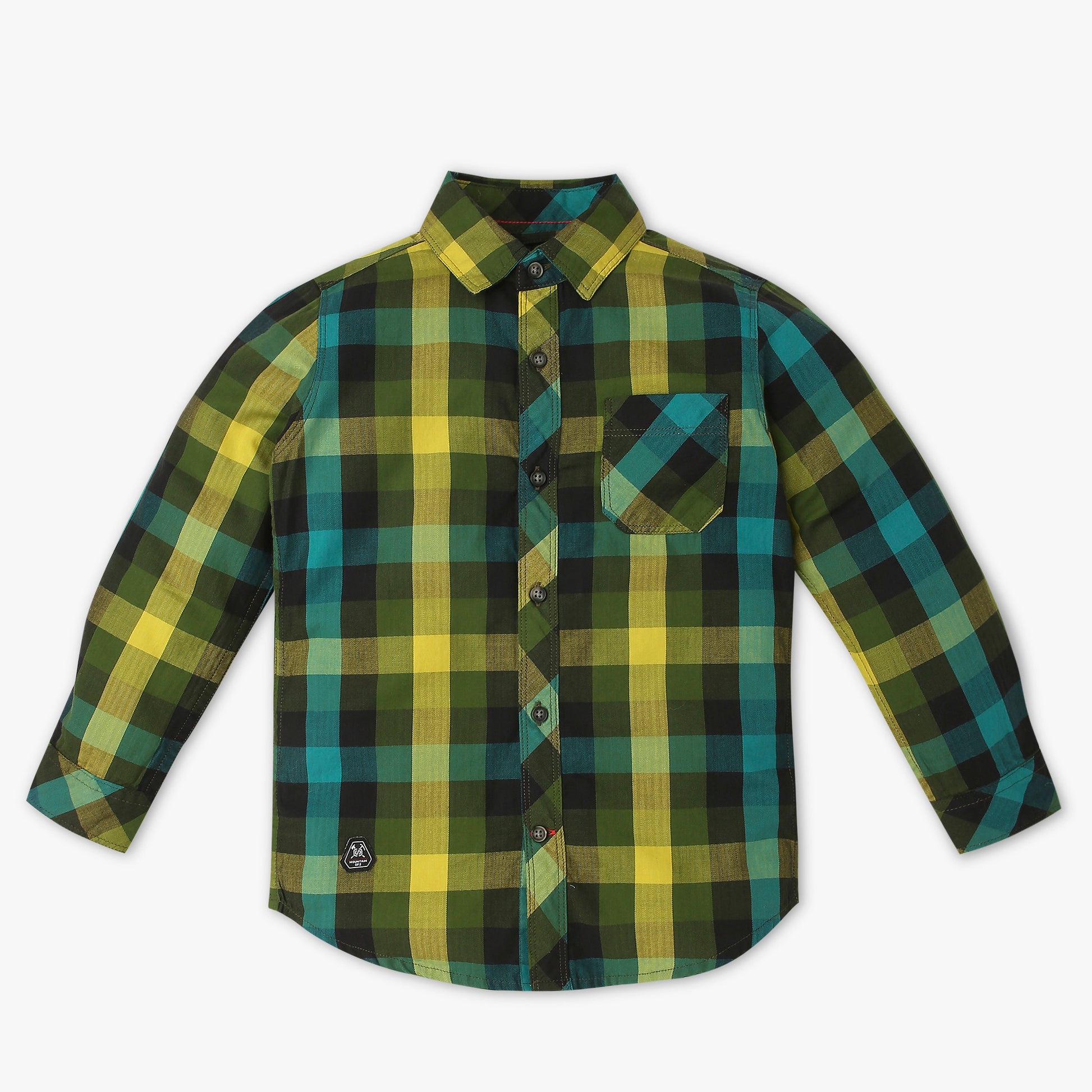 Boys Cotton Checkered Shirt