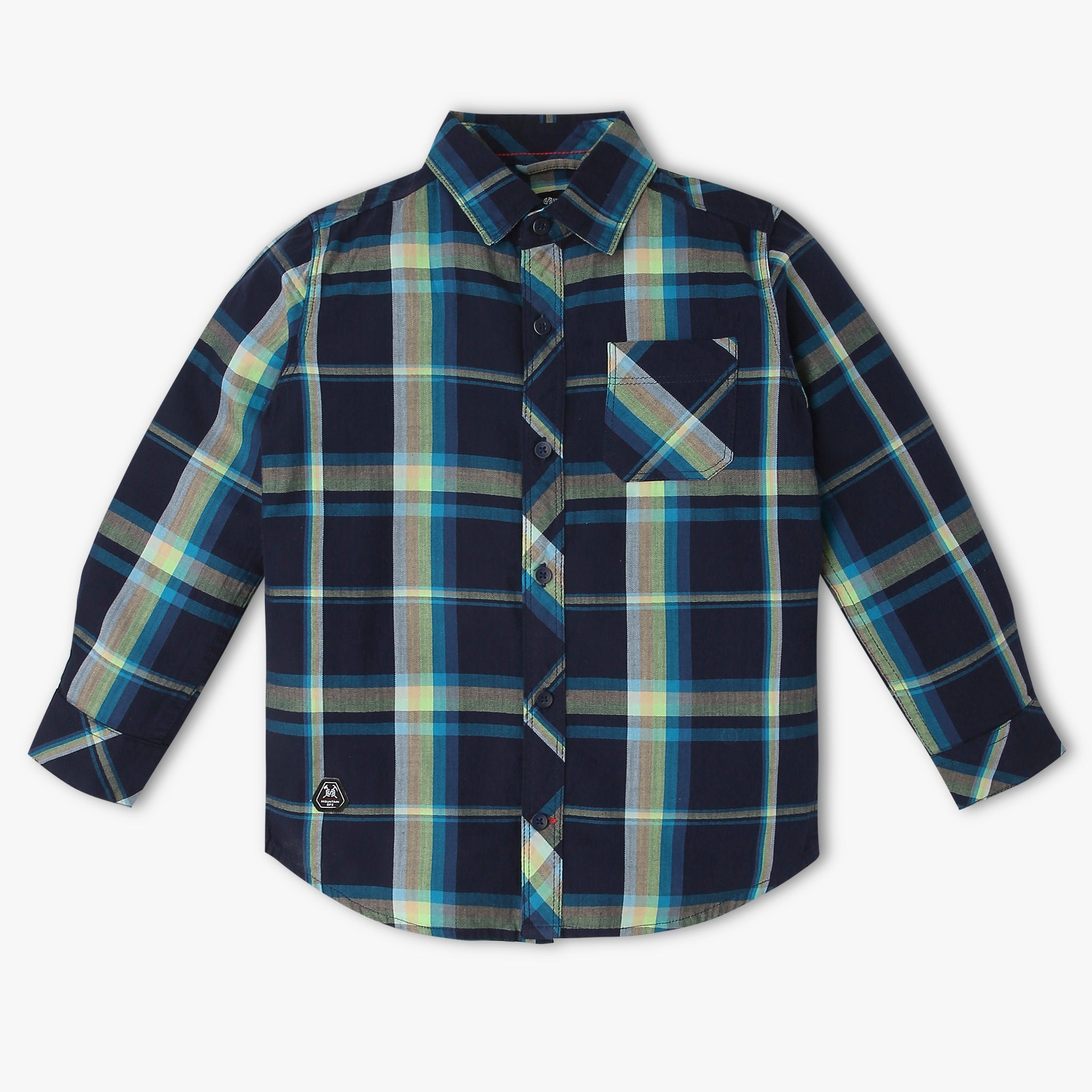 Boys Cotton Checkered Shirt