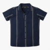 Boys Regular Fit Striped Shirt Collar Shirt