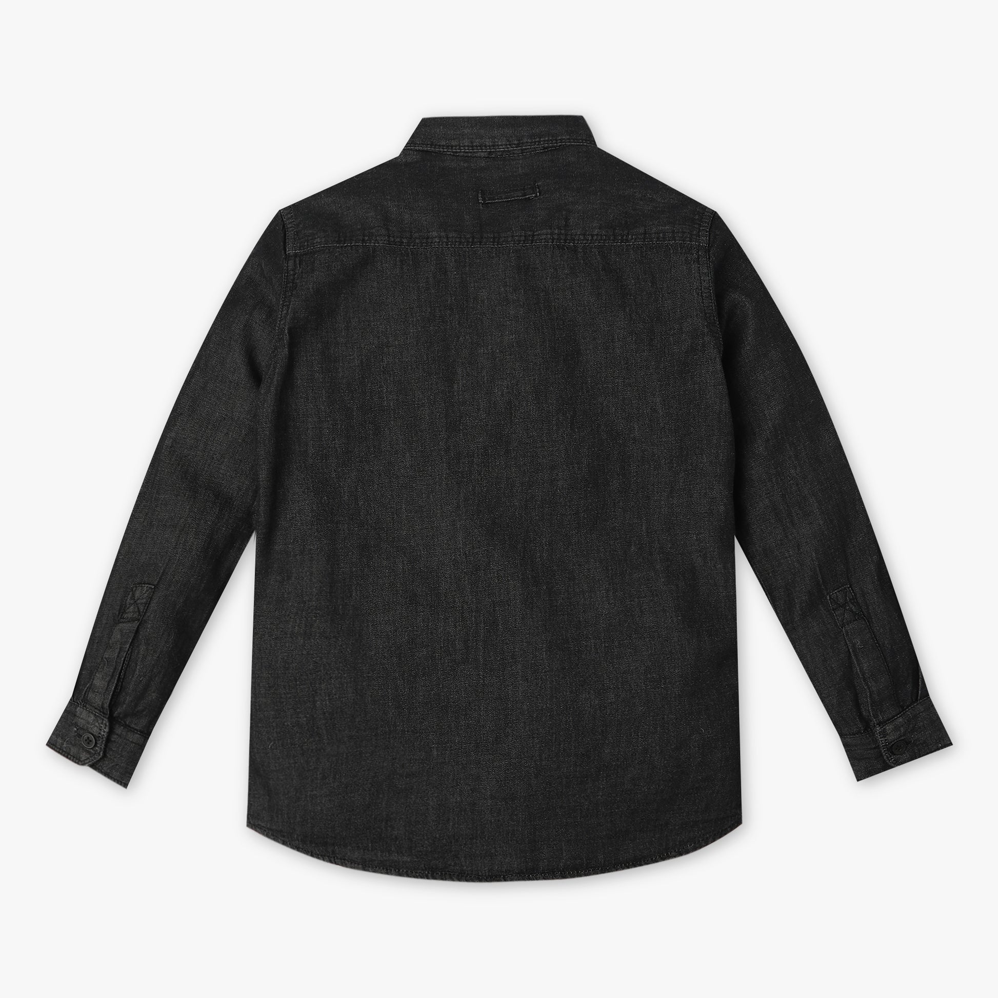 Boys Relaxed Fit Solid Shirt Collar Full Sleeve Shirt