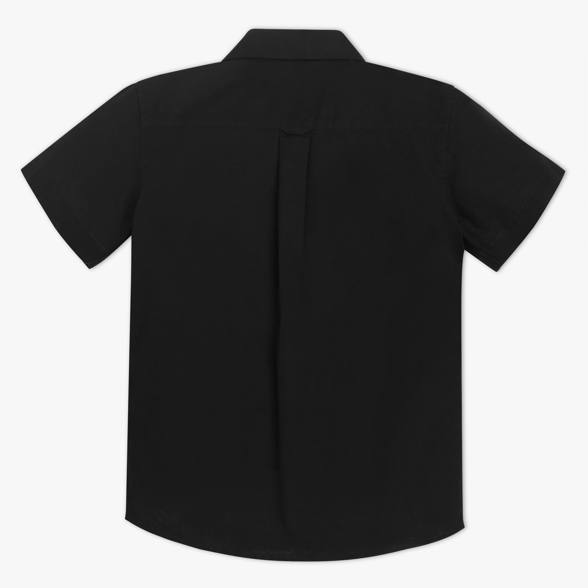 Boys Solid Collar Full Length Shirt