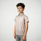 Boys Half Sleeve Shirt Collar Solid Shirt