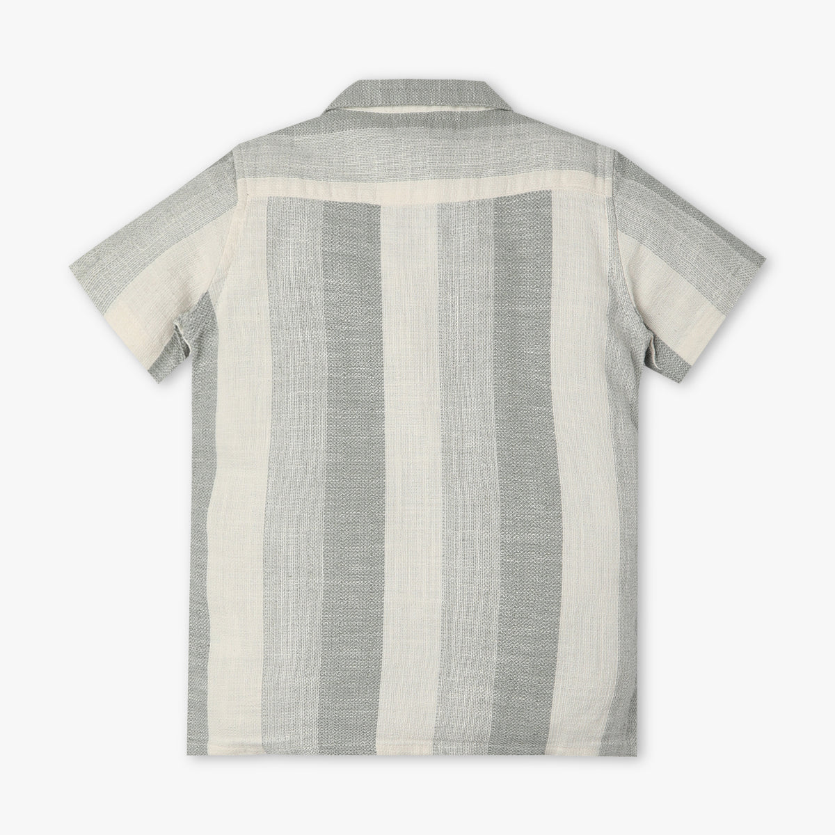 Boys Regular Fit Striped Shirt Collar Half Sleeve Shirt