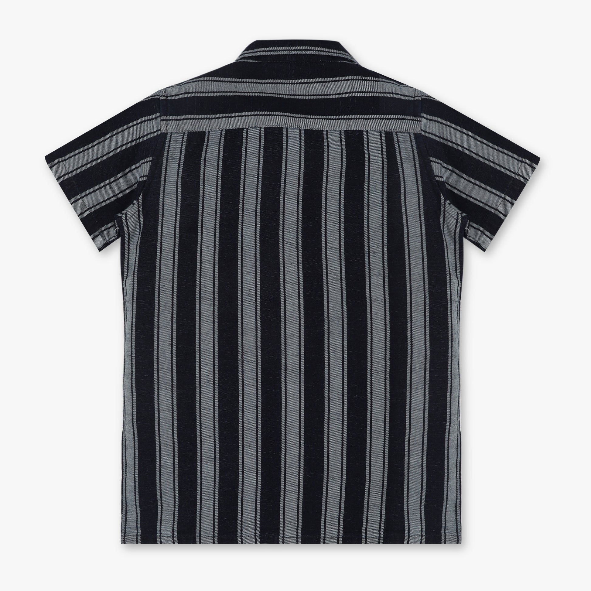 Boys Regular Fit Striped Shirt Collar Half Sleeve Shirt
