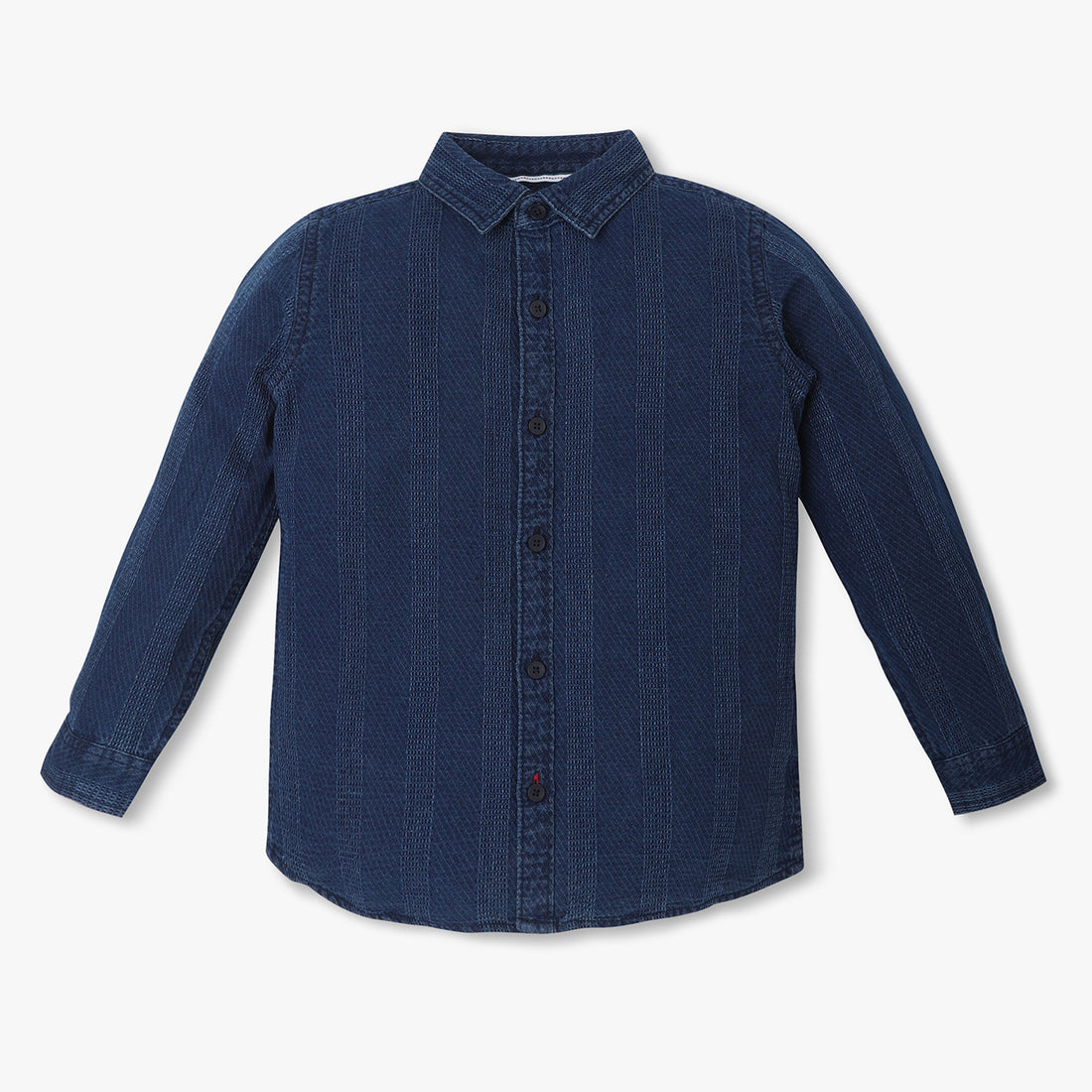 Boys Relaxed Fit Solid Shirt Collar Shirt