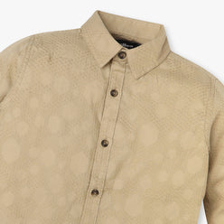 Boys Regular Fit Cut and Sew Shirt Collar Shirt