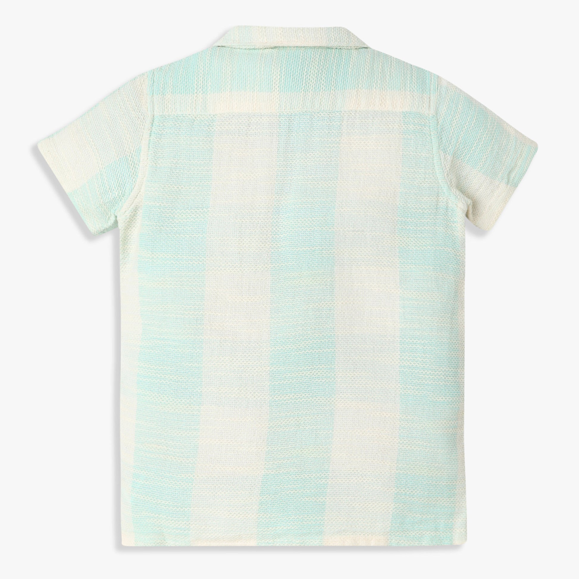 Boys Regular Fit Cut and Sew Camp Collar Shirt