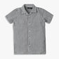 Boys Regular Fit Striped Camp Collar Shirt