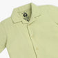 Boys Solid Lapel Collar Shirt