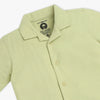 Boys Solid Lapel Collar Shirt