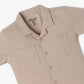 Boys Regular Fit Solid Camp Collar Half Sleeve Shirt