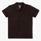 Boys Regular Fit Solid Camp Collar Half Sleeve Shirt