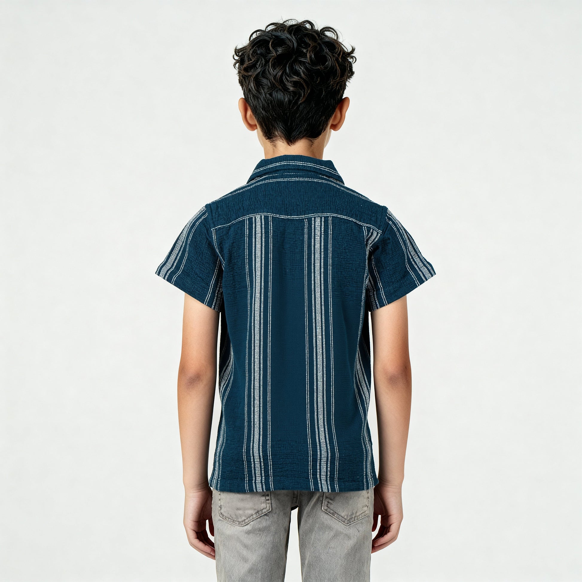 Boys Striped Cuban Shirt