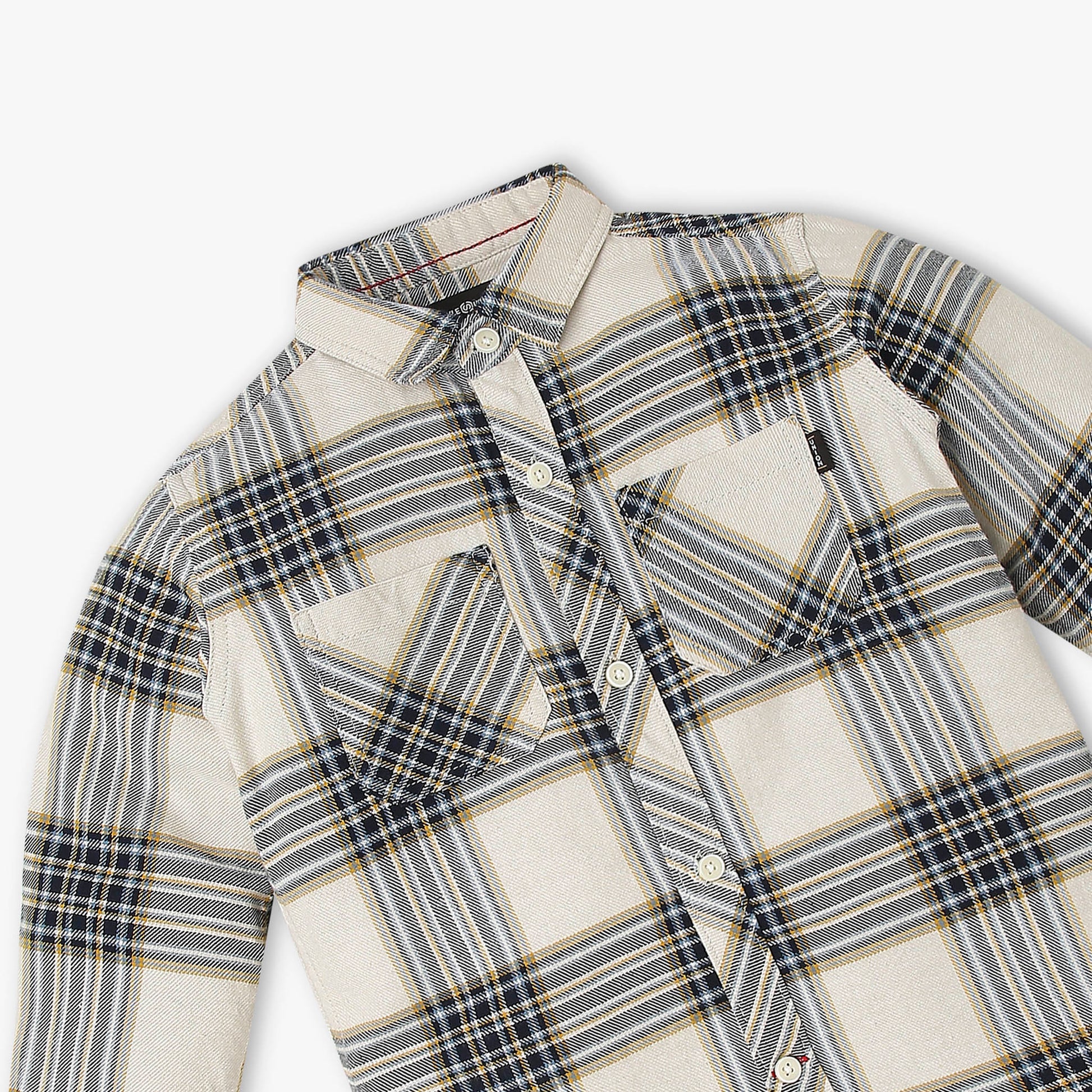 Boys Cotton Checkered Shirt