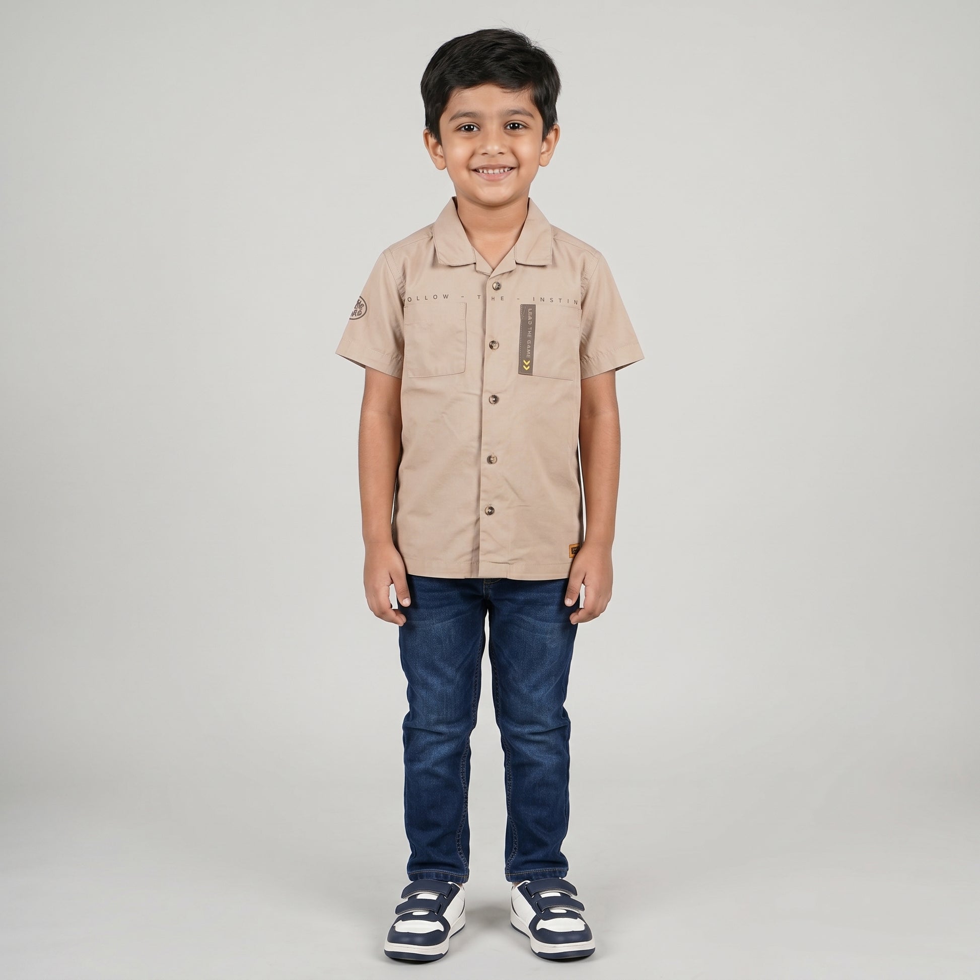 Boys Cotton Printed Shirt
