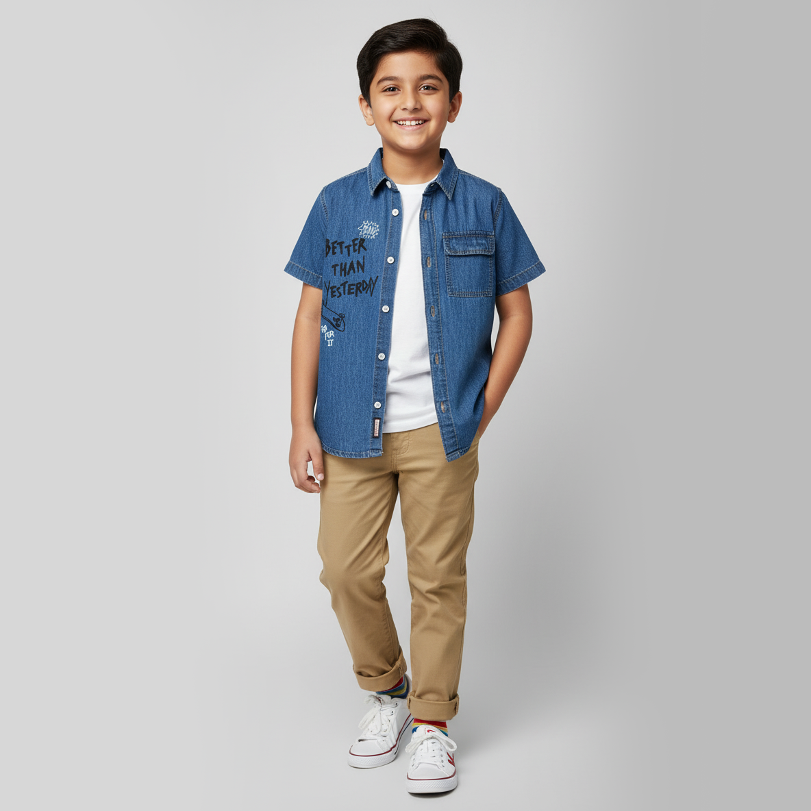 Boys Cotton Graphic Shirt