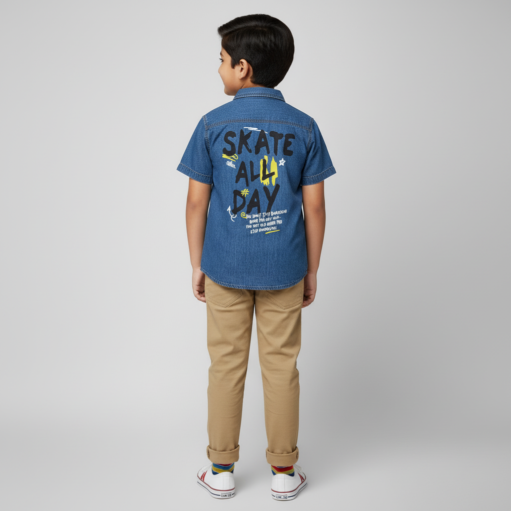 Boys Cotton Graphic Shirt