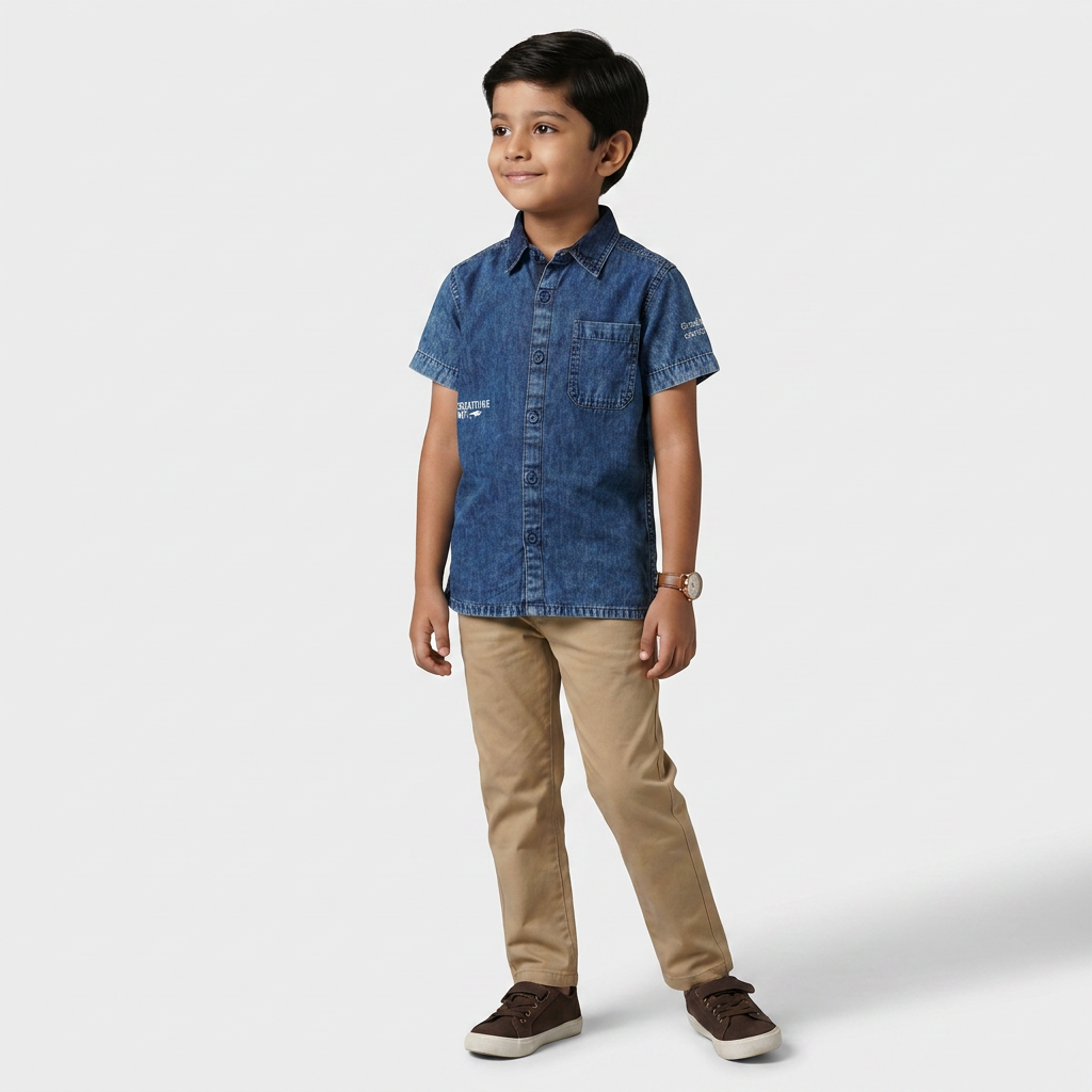 Boys Cotton Denim Shirt