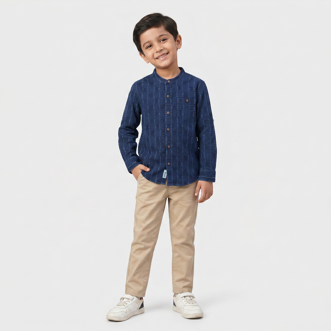 Boys Cotton Solid Shirt