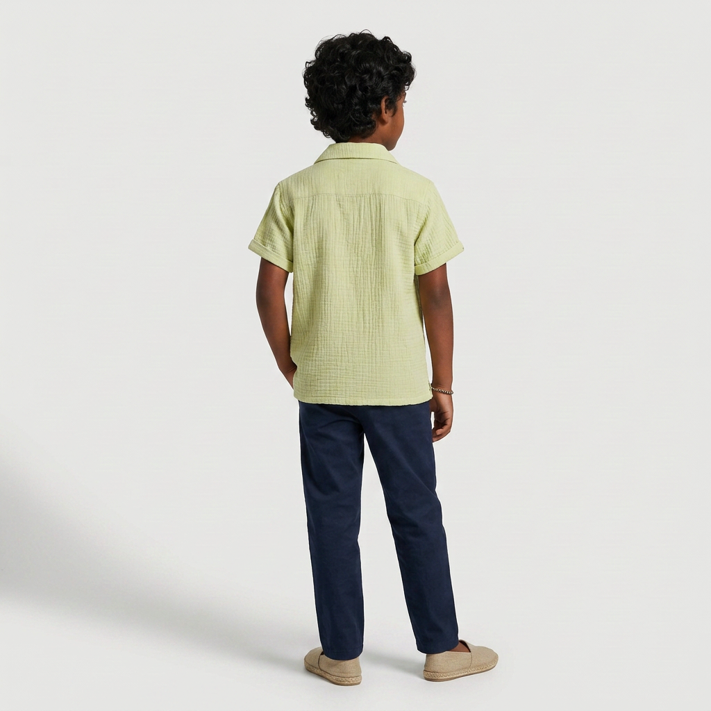 Boys Cotton Embroidered Shirt