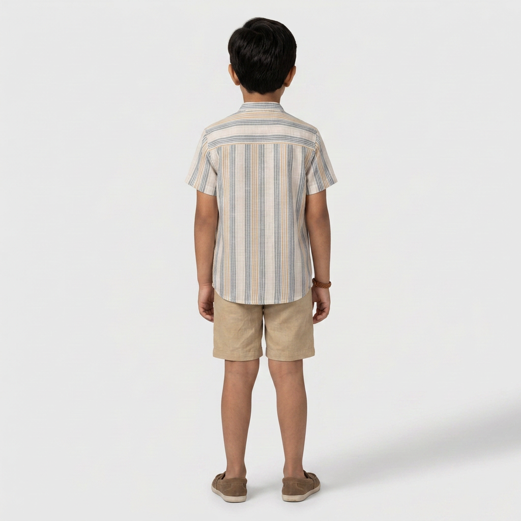 Boys Cotton Striped Shirt