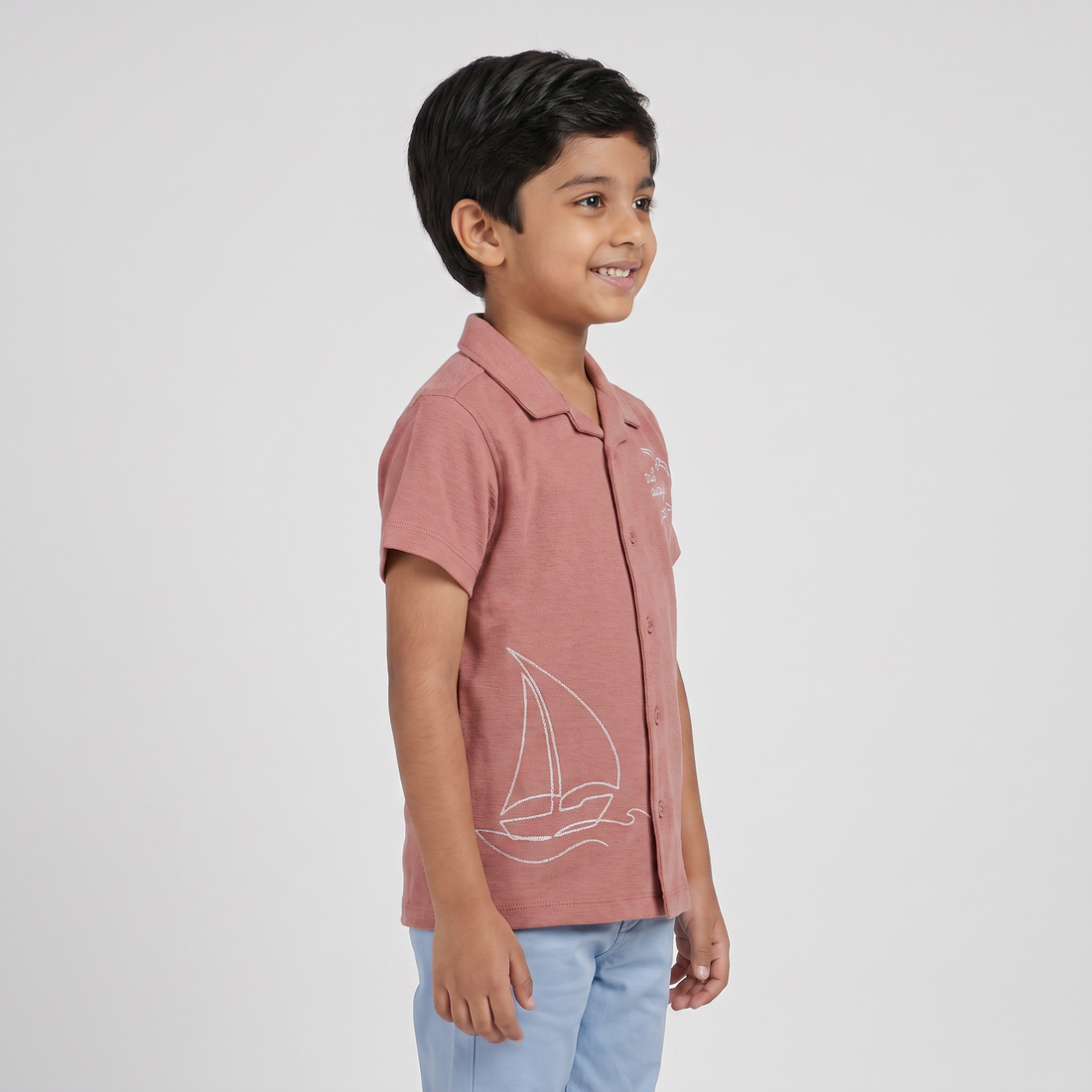 Boys Cotton Structured Shirt