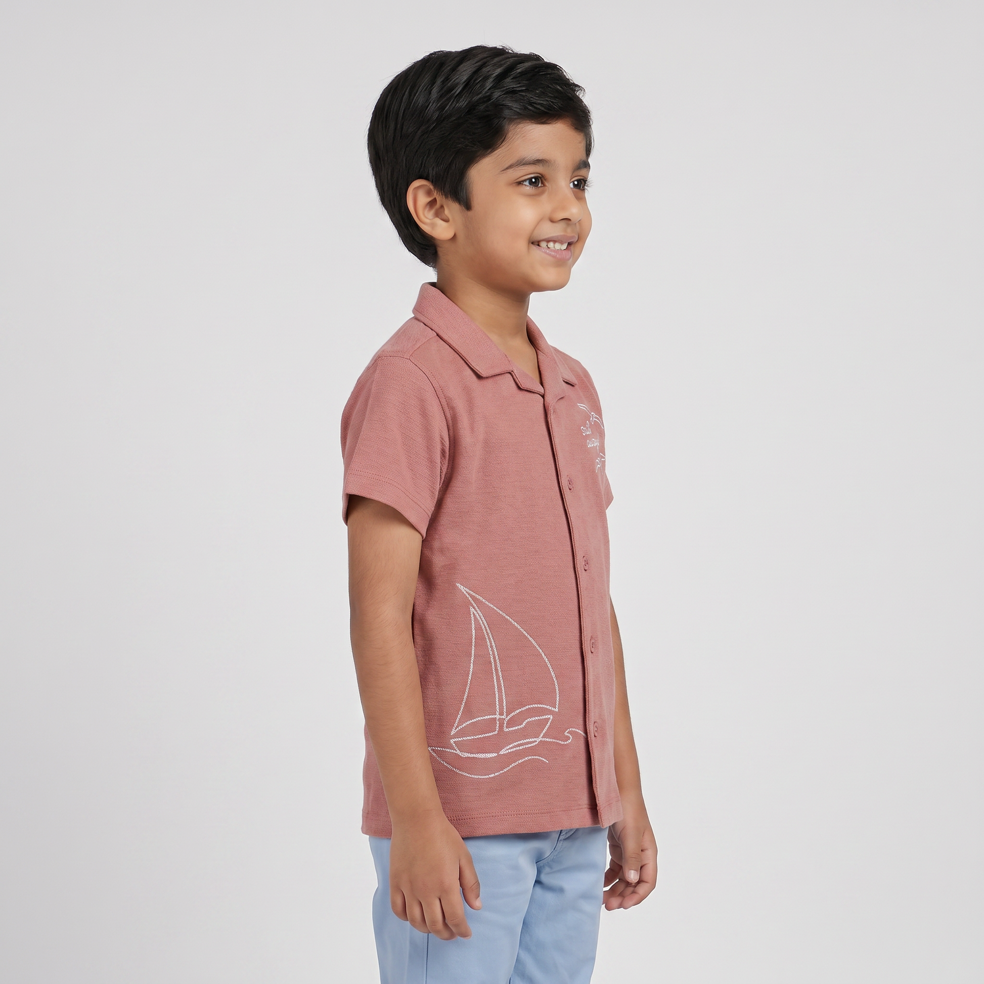 Boys Cotton Structured Shirt