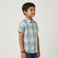 Boys Cotton Checkered Shirt